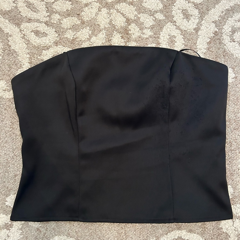 Black Strapless Top